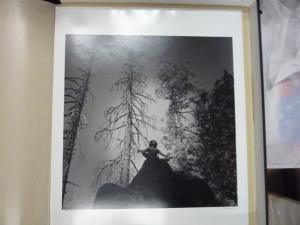 A Man Sitting Down on the Rock Top, Yosemite, 1975 Gelatin silver print 20 x 24 inches