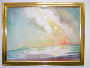 Sun Descending, 1985 Oil on canvas 48 x 66 inches 
