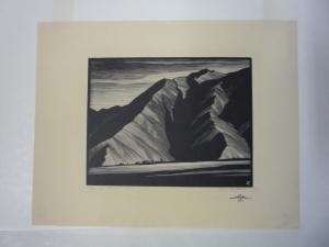 Desert Wall, ca. 1920 Woodblock print, 48 of 50 8 3/4" x 11 3/8" Theme : Language of the Land